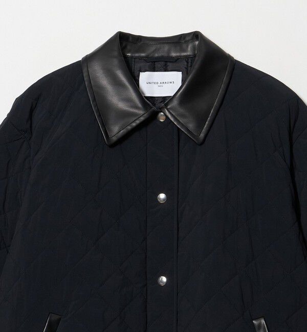 UNITED ARROWS「キルティング ステンカラー ミドルコート」|ステンカラーコート|
