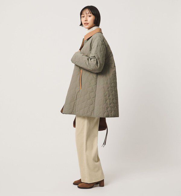 UNITED ARROWS「キルティング ステンカラー ミドルコート」|ステンカラーコート|