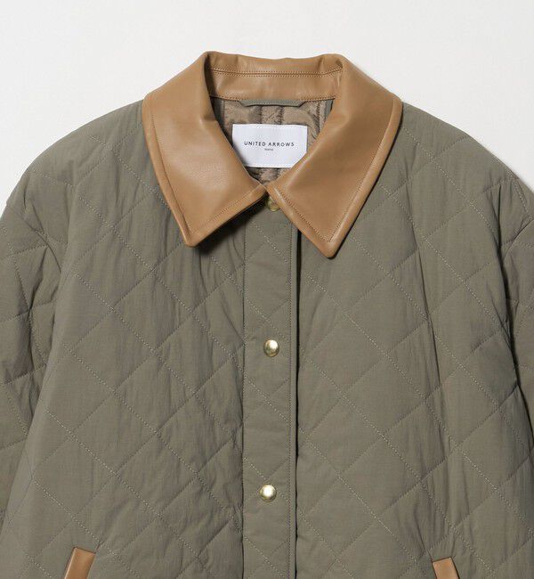 UNITED ARROWS「キルティング ステンカラー ミドルコート」|ステンカラーコート|