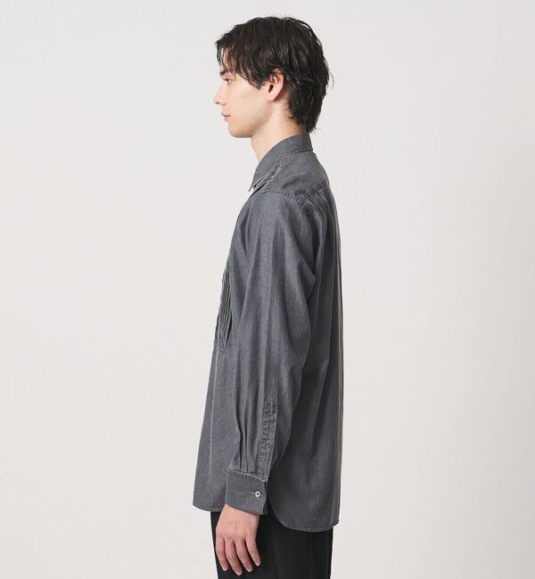 UNITED ARROWS「ブラック デニム ブザム  シャツ」|シャツ・ブラウス|
