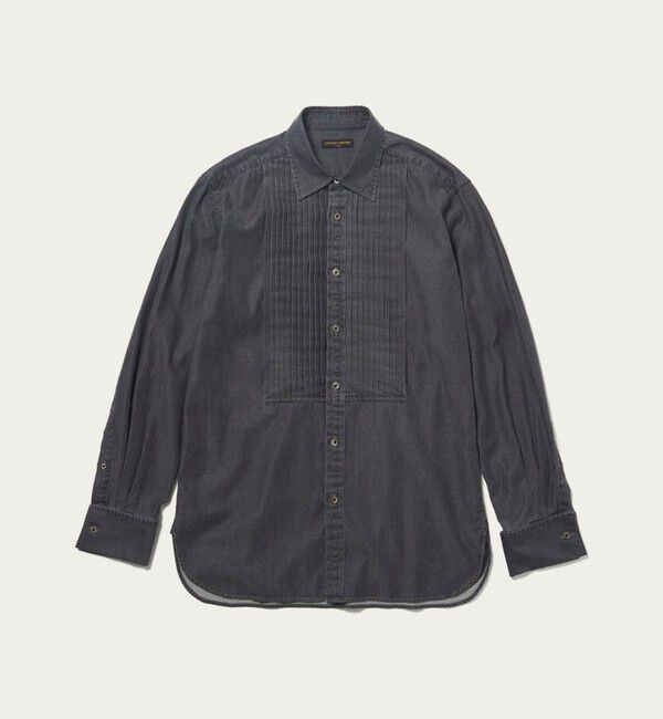 UNITED ARROWS「ブラック デニム ブザム  シャツ」|シャツ・ブラウス|