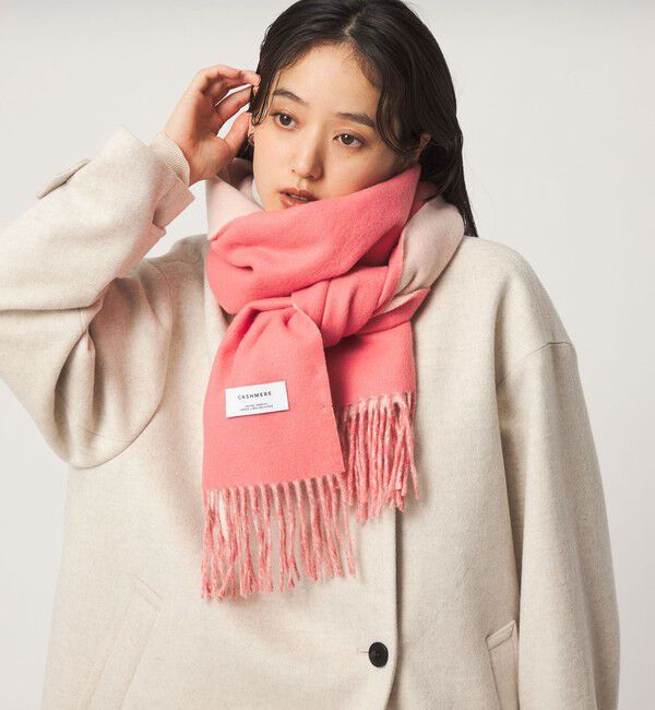 UNITED ARROWS green label relaxing「カシミヤ リバーシブルマフラー」|ストール|LT.PINK