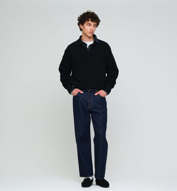 UNITED ARROWS green label relaxing「FINE BASIC カシミヤ スキッパー ポロニット」|ニット・セーター|