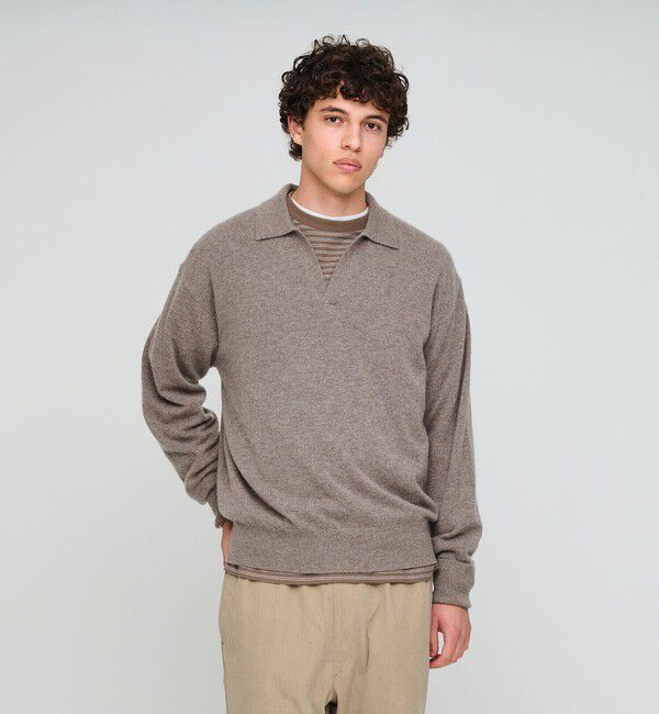 UNITED ARROWS green label relaxing「FINE BASIC カシミヤ スキッパー ポロニット」|ニット・セーター|MOCA