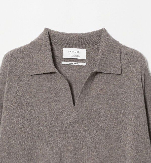 UNITED ARROWS green label relaxing「FINE BASIC カシミヤ スキッパー ポロニット」|ニット・セーター|