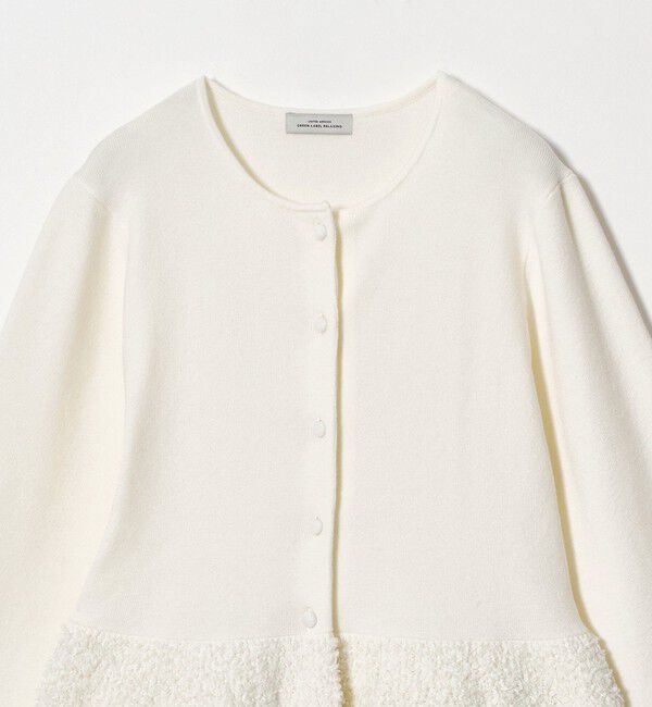 UNITED ARROWS green label relaxing「ファンシー コンビ ノーカラー カーディガン 」|カーディガン|