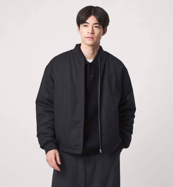 UNITED ARROWS green label relaxing「サキソニー パデッド ジップ ブルゾン -撥水-」|ブルゾン・スタジャン|