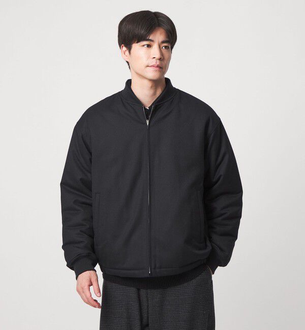 UNITED ARROWS green label relaxing「サキソニー パデッド ジップ ブルゾン -撥水-」|ブルゾン・スタジャン|
