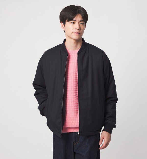 UNITED ARROWS green label relaxing「サキソニー パデッド ジップ ブルゾン -撥水-」|ブルゾン・スタジャン|