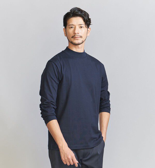 BEAUTY&YOUTH UNITED ARROWS「【WEB限定 WARDROBE SMART】クリア ガスコットン モックネック カットソー【抗菌・防臭】」|Tシャツ・カットソー|