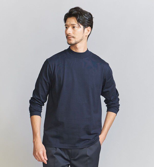 BEAUTY&YOUTH UNITED ARROWS「【WEB限定 WARDROBE SMART】クリア ガスコットン モックネック カットソー【抗菌・防臭】」|Tシャツ・カットソー|