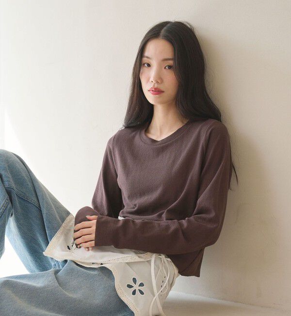 BEAUTY&YOUTH UNITED ARROWS「コットンポリエステル ラメロングスリーブカットソー」|Tシャツ・カットソー|