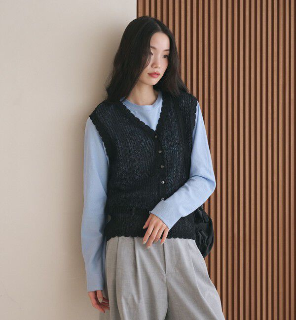 BEAUTY&YOUTH UNITED ARROWS「コットンポリエステル ラメロングスリーブカットソー」|Tシャツ・カットソー|