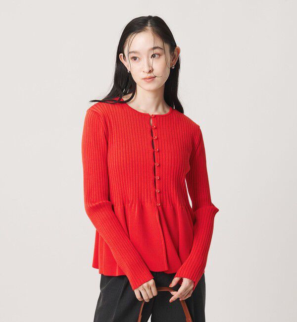 BEAUTY&YOUTH UNITED ARROWS「【WEB限定 Wardrobe DAILY MINIMAL】ペプラム2WAY リブニットプルオーバー ウォッシャブル」|ニット・セーター|