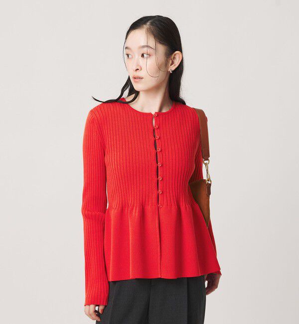 BEAUTY&YOUTH UNITED ARROWS「【WEB限定 Wardrobe DAILY MINIMAL】ペプラム2WAY リブニットプルオーバー ウォッシャブル」|ニット・セーター|
