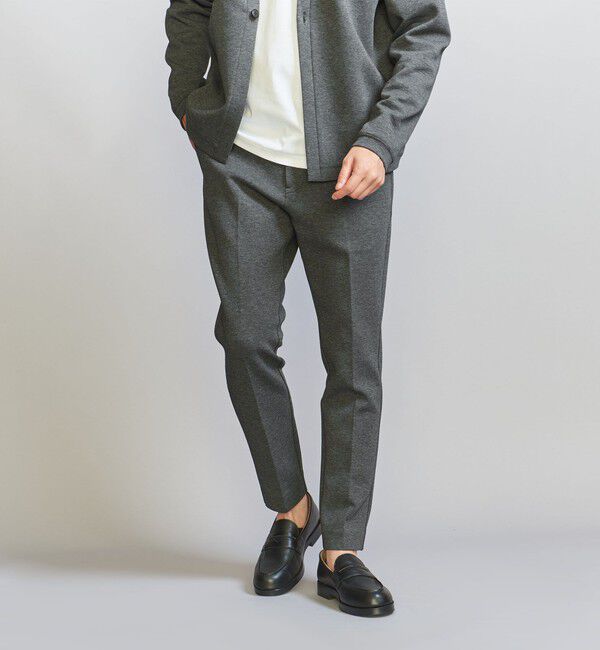 BEAUTY&YOUTH UNITED ARROWS「【WEB限定 WARDROBE SMART】ダブルニット ノープリーツ スラックス パンツ/セットアップ対応	【抗菌・防臭」|スラックス|
