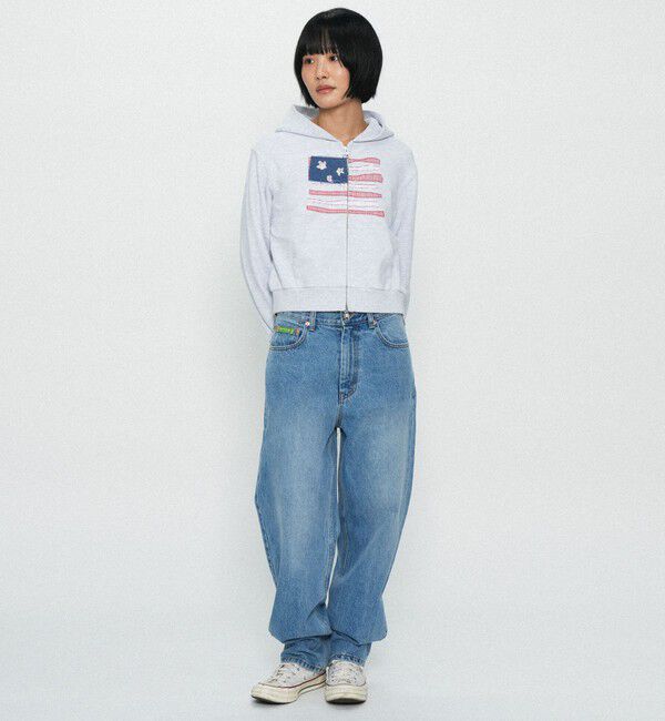 NICE WEATHER「＜PETER＞USA FLAG ジップフーディ」|パーカー|