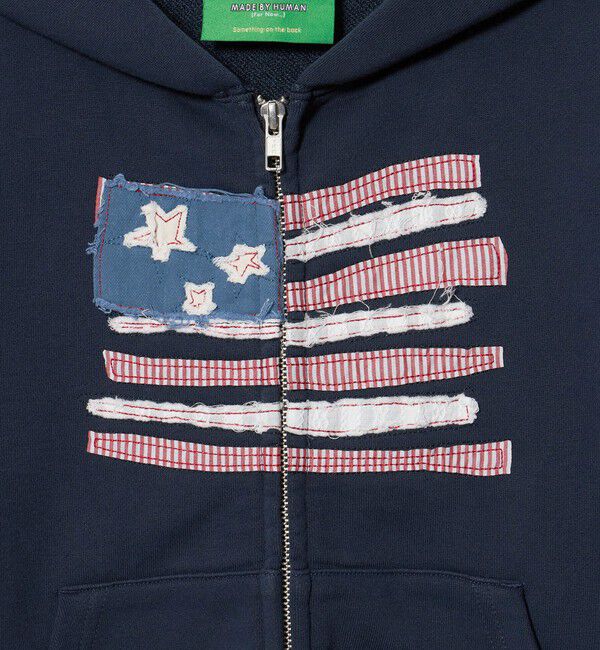 NICE WEATHER「＜PETER＞USA FLAG ジップフーディ」|パーカー|