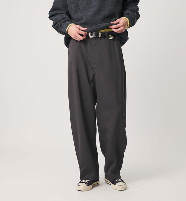 BEAUTY&YOUTH UNITED ARROWS「ダブルクロス カーブ スラックス NO.8」|チノ|DK.GRAY