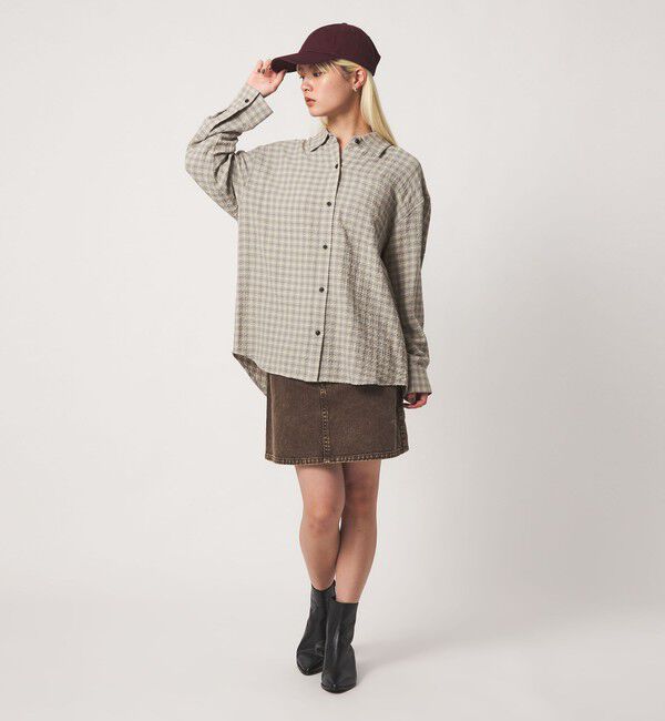 BEAUTY&YOUTH UNITED ARROWS「レーヨンブレンド チェック オーバーサイズシャツ」|シャツ・ブラウス|