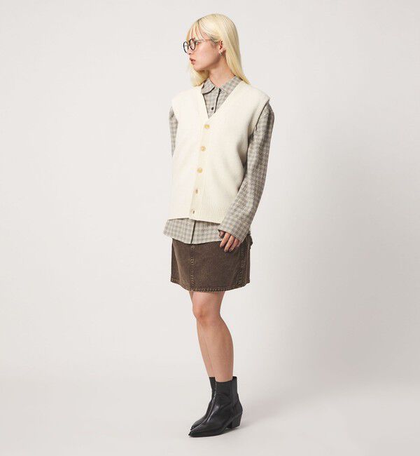 BEAUTY&YOUTH UNITED ARROWS「レーヨンブレンド チェック オーバーサイズシャツ」|シャツ・ブラウス|