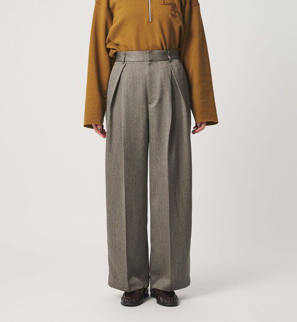 BEAUTY&YOUTH UNITED ARROWS「ツイードライク レイヤータック ワイドパンツ ウォッシャブル」|その他|