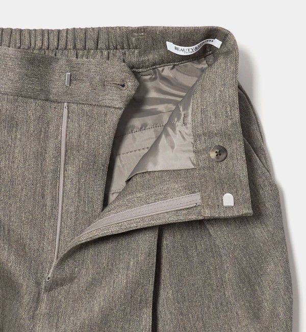 BEAUTY&YOUTH UNITED ARROWS「ツイードライク レイヤータック ワイドパンツ ウォッシャブル」|その他|