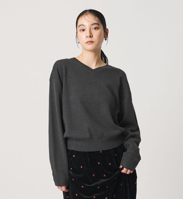 BEAUTY&YOUTH UNITED ARROWS「ソフトコットン Vネック スムース ニットプルオーバー ウォッシャブル」|ニット・セーター|