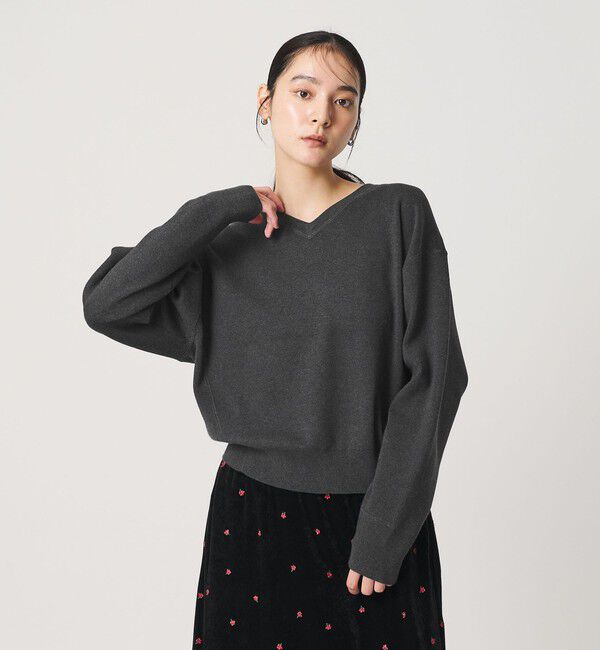 BEAUTY&YOUTH UNITED ARROWS「ソフトコットン Vネック スムース ニットプルオーバー ウォッシャブル」|ニット・セーター|