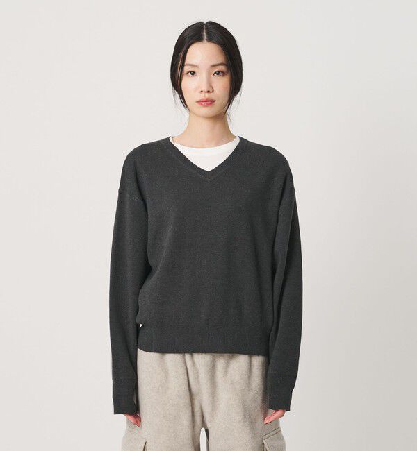 BEAUTY&YOUTH UNITED ARROWS「ソフトコットン Vネック スムース ニットプルオーバー ウォッシャブル」|ニット・セーター|