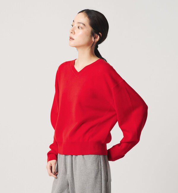 BEAUTY&YOUTH UNITED ARROWS「ソフトコットン Vネック スムース ニットプルオーバー ウォッシャブル」|ニット・セーター|