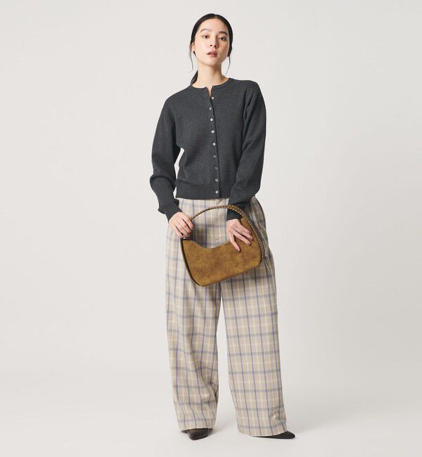 BEAUTY&YOUTH UNITED ARROWS「コットンウール スムース クルーネック カーディガン ウォッシャブル」|カーディガン|