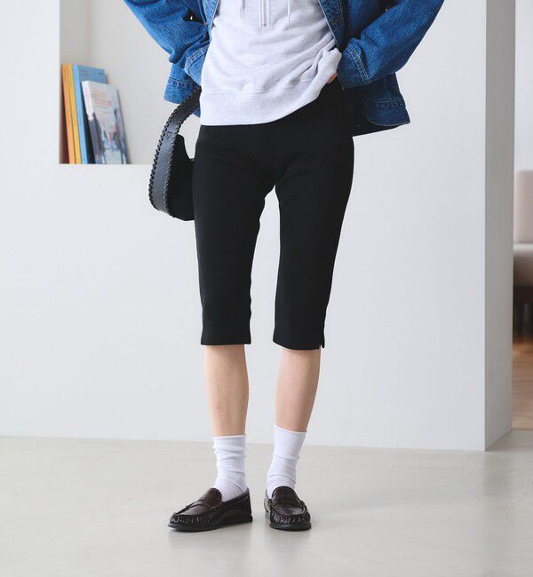 BEAUTY&YOUTH UNITED ARROWS「コットンポリエステル ダブルフェイス カプリパンツ」|その他|BLACK