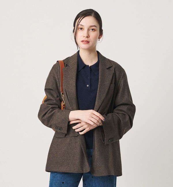 BEAUTY&YOUTH UNITED ARROWS「フラノ オーバーサイズ ジャケット」|テーラードジャケット|DK.BROWN