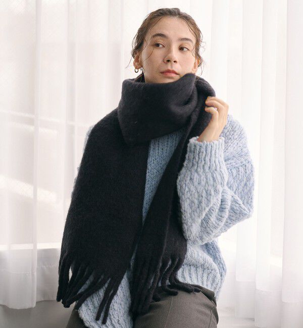 BEAUTY&YOUTH UNITED ARROWS「ビッグフリンジ スリム ストール」|マフラー|
