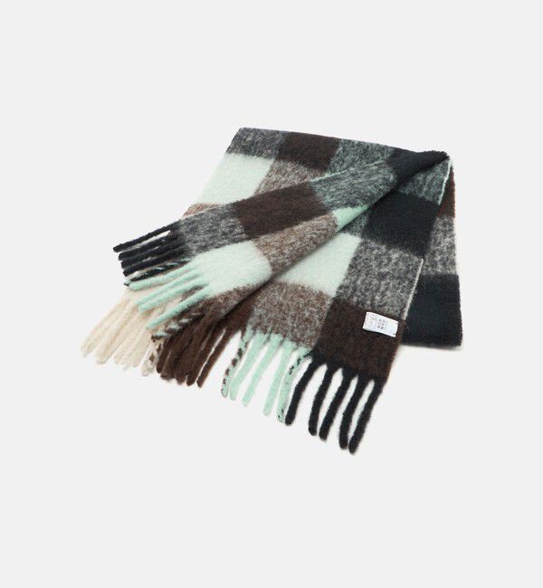 BEAUTY&YOUTH UNITED ARROWS「ブラッシュド ブロック チェック マフラー」|マフラー|