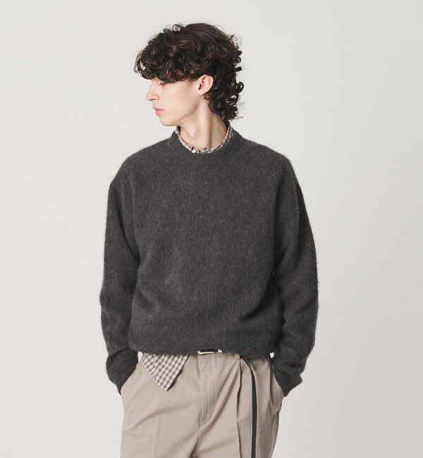 BEAUTY&YOUTH UNITED ARROWS「ブラッシュド ヤク クルーネック ニット」|ニット・セーター|