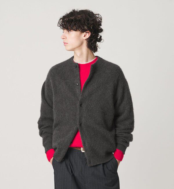 BEAUTY&YOUTH UNITED ARROWS「ブラッシュド ヤク クルーネック カーディガン」|カーディガン|DK.GRAY