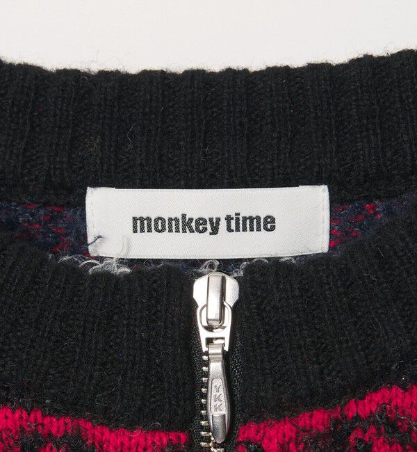 MONKEY TIME「ウールミックス フェアアイル ジップ カーディガン」|カーディガン|