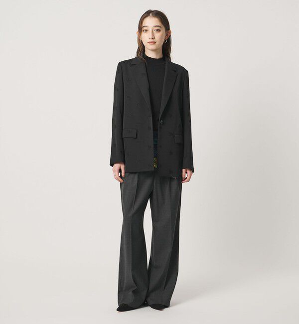 UNITED ARROWS「フラワー ジャガード バックフレア ジャケット」|テーラードジャケット|