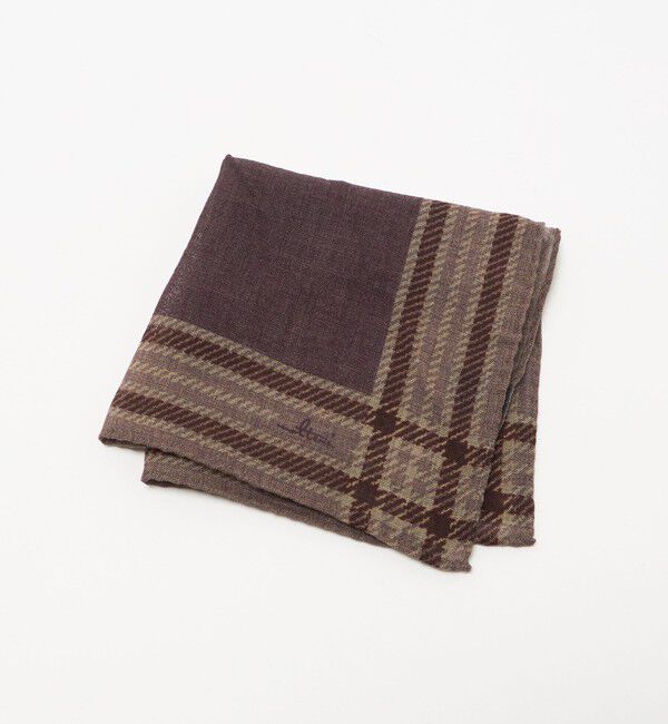 UNITED ARROWS「＜molteni＞スクエア ポケットチーフ」|ハンカチ|MD.BROWN