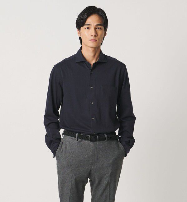 UNITED ARROWS「ロイヤルオックス カッタウェイカラー シャツ COMFORT EASY―MODEL　抗菌防臭」|シャツ・ブラウス|NAVY