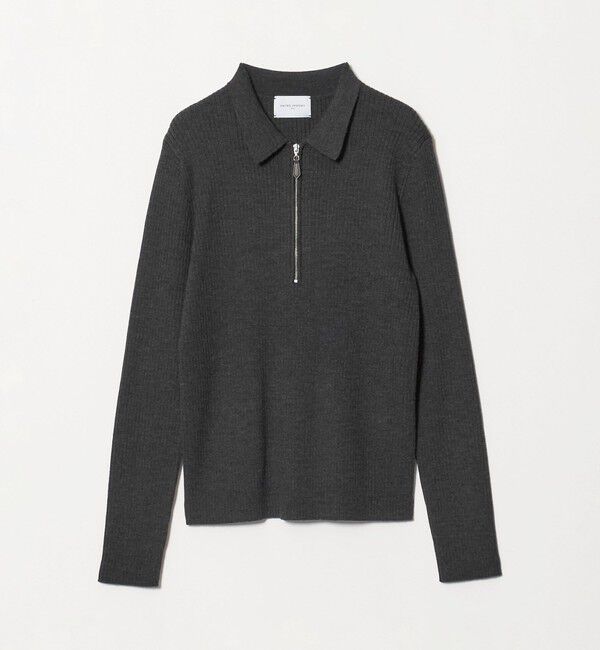 UNITED ARROWS「ウール リブ ジップ ポロニット」|ニット・セーター|