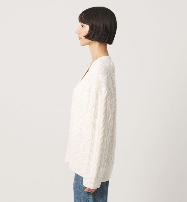 UNITED ARROWS「ケーブル Vネック カーディガン」|カーディガン|
