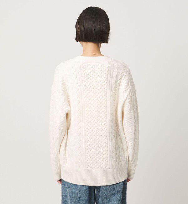 UNITED ARROWS「ケーブル Vネック カーディガン」|カーディガン|