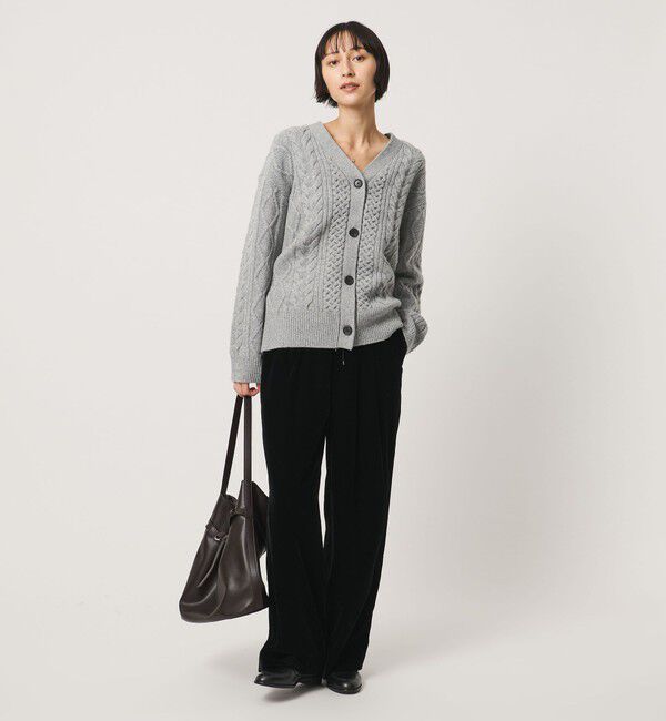 UNITED ARROWS「ケーブル Vネック カーディガン」|カーディガン|