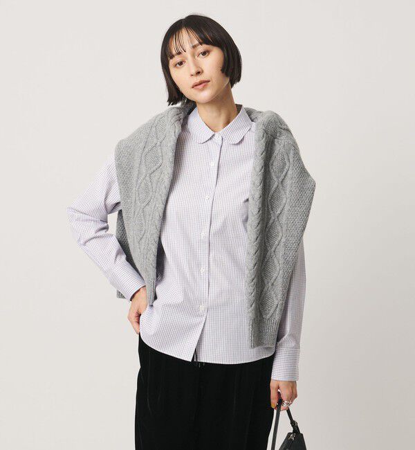UNITED ARROWS「ケーブル Vネック カーディガン」|カーディガン|