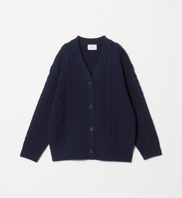 UNITED ARROWS「ケーブル Vネック カーディガン」|カーディガン|