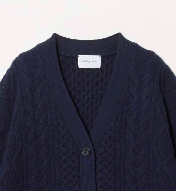 UNITED ARROWS「ケーブル Vネック カーディガン」|カーディガン|