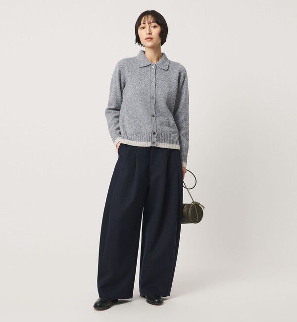 UNITED ARROWS「ミックスカラー ポロニット カーディガン」|カーディガン|